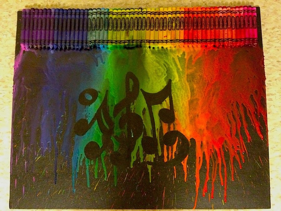 Melted Crayon Art Designs 