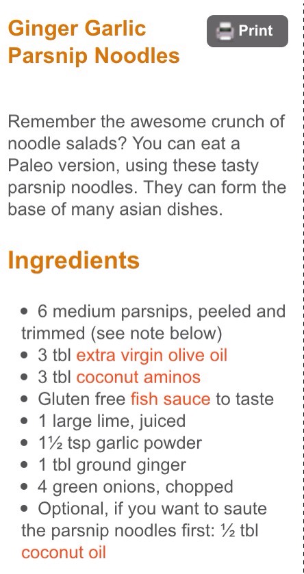 Ginger Garlic Parsnip Noodles