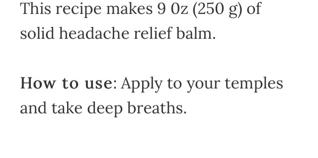  NATURAL HEADACHE RELIEF BALM ~ DIY💙