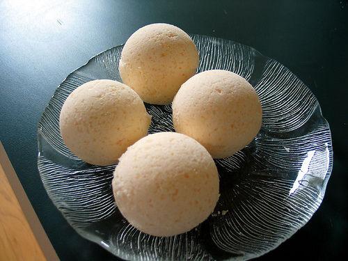 Take the dry bath bomb out of the mold. It shouldn't take very long for the mixture to dry.