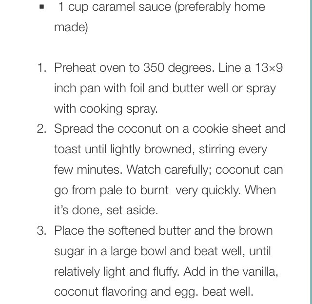 Coconut Caramel Cookie Bars