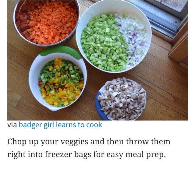 Chopped veggies