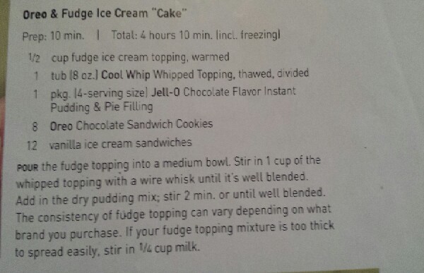 How to make a oreo & fudge ice cream cake