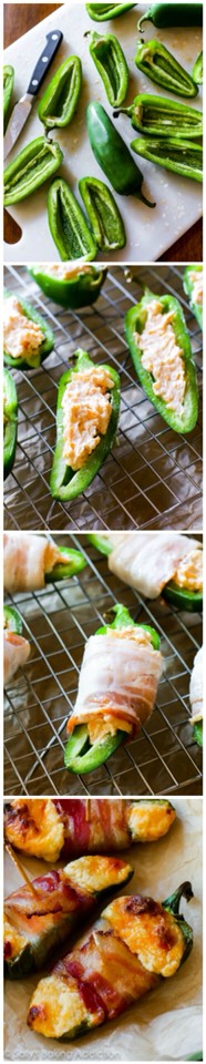 🍃Bacon-Wrapped Cheesy Stuffed Jalapeños! #Friendsgiving🍃

