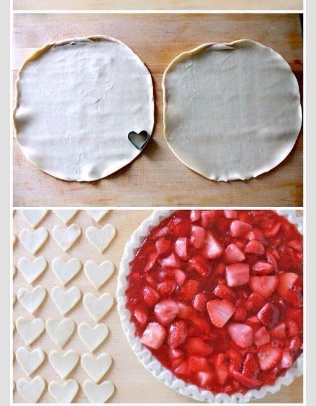 Heart Strawberry Pie!! 