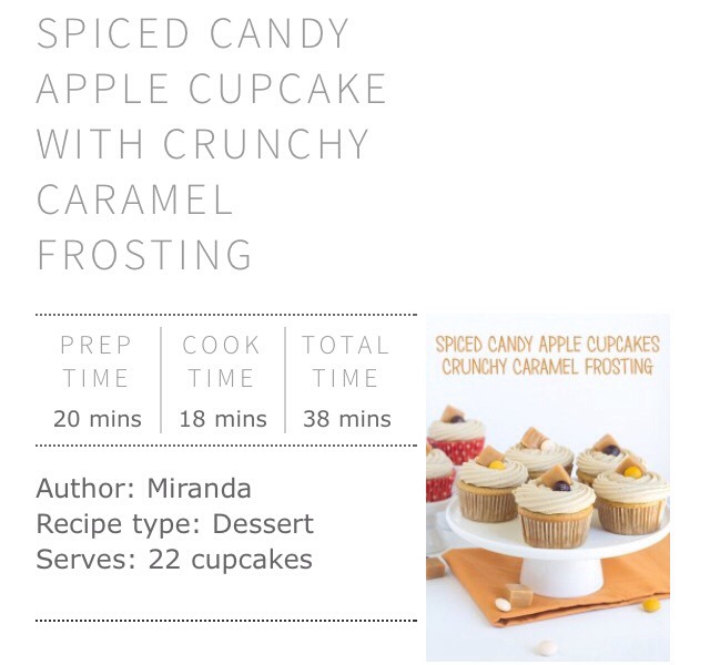 ππSpiced Candy Apple Cupcakes With Crunchy Caramel Frosting!ππ
