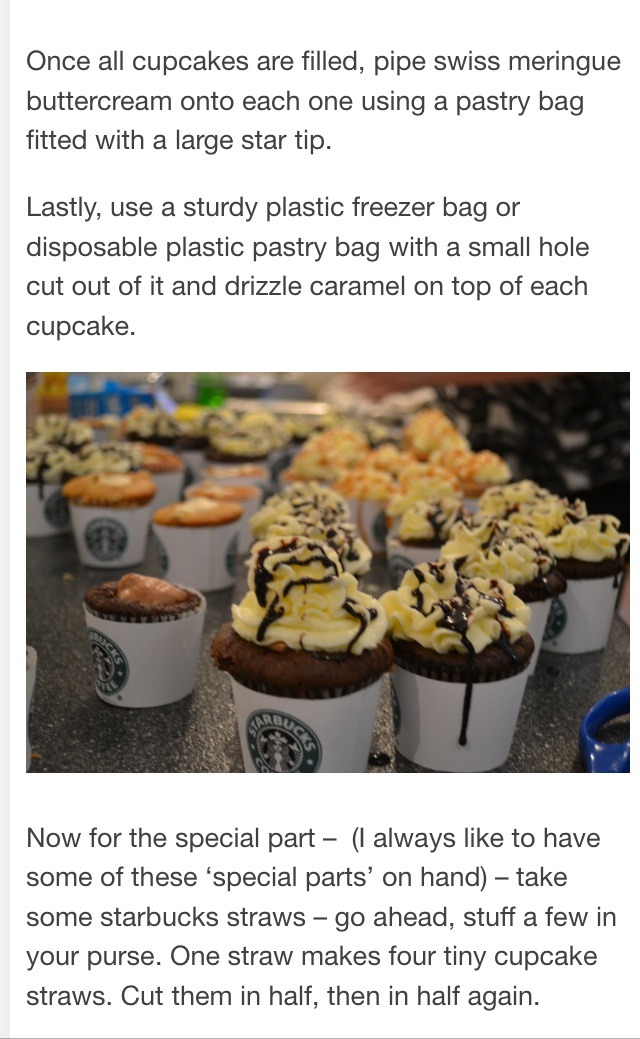 " Starbucks Frappucinos Cupcake Style"👍👍