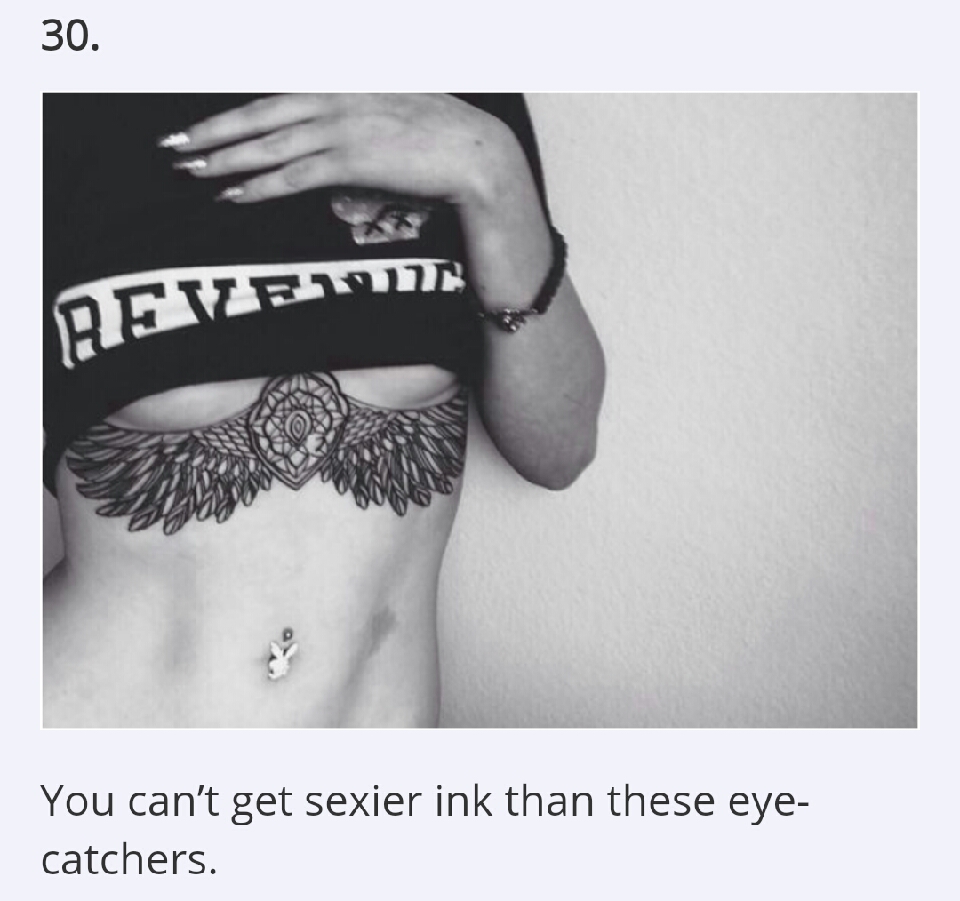 30 Sexy Under Breast Tattoos  You Won't  Be Able To Take Your Eyes Off Of!