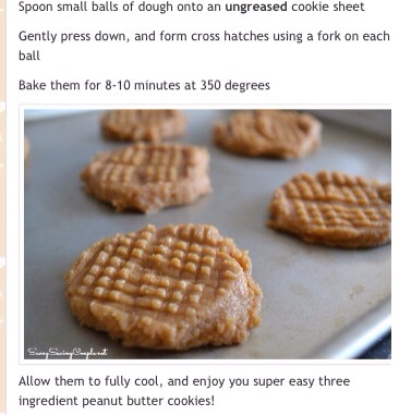 3 Ingredients Peanut Butter Cookies. Yummy !!!