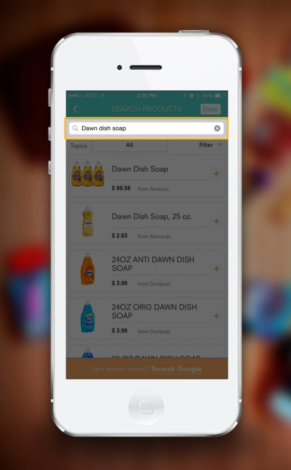 Search for the product you want to attach.