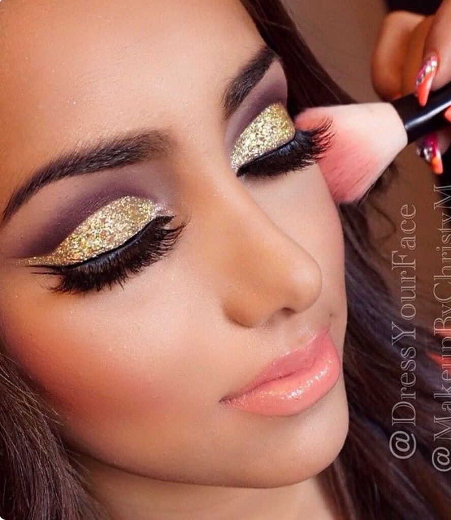 Beautiful Glitter Eye Makeup 👍💖💖