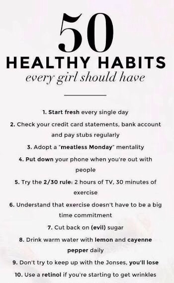 🌷50 Healthy Habits Every Girl Should Have AND VERY IMPORTANT/EASY WEIGHT LOSS RULES TO KNOW !!!🌷