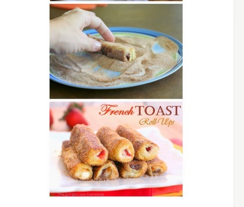Stuffed French Toast Roll Ups