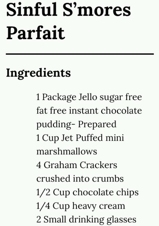Smores Parfait