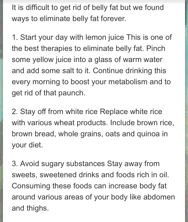 8 Simple Ways To Get Rid Of Belly Fat👌