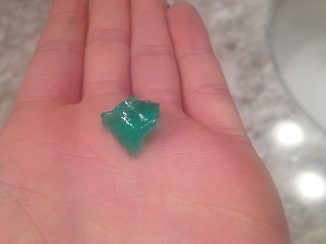 First take a pea sized amount of the jelly