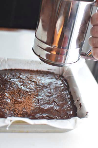 Sprinkle with cocoa, if desired.