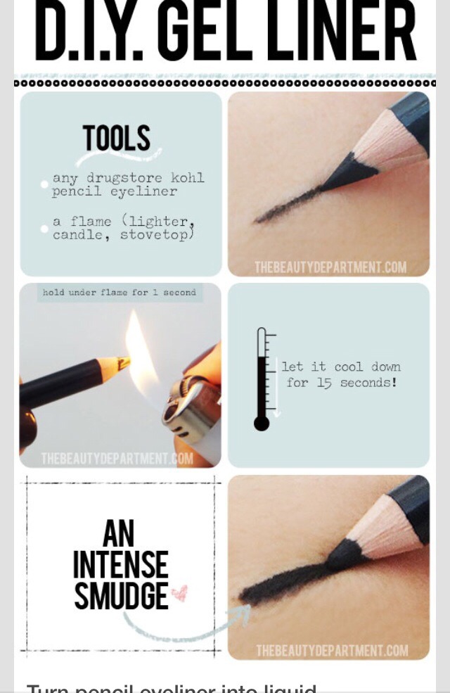 Make pencil eyeliner a  liquid eyeliner in seconds!