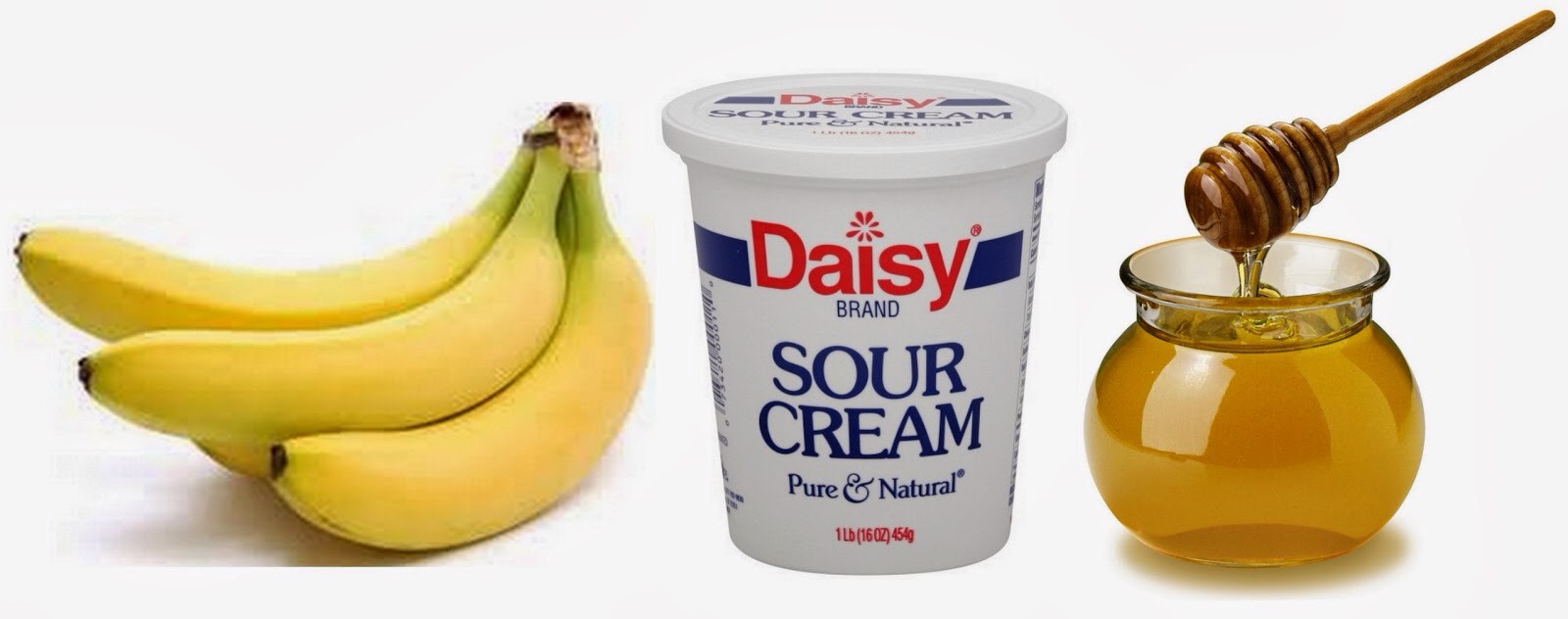 This treatment works well for normal to dry skin: Mash 1/2 of a banana in a bowl. Add 1 tablespoon honey and 2 tablespoons sour cream; mix well. Apply to your face, leave on for 10 minutes, then rinse with warm wate