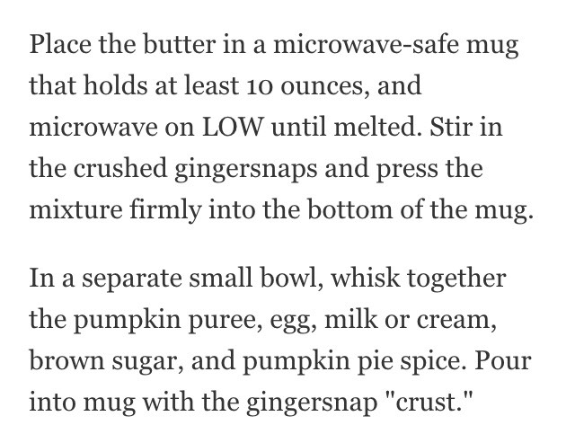 Pumpkin Pie Mug Cake!