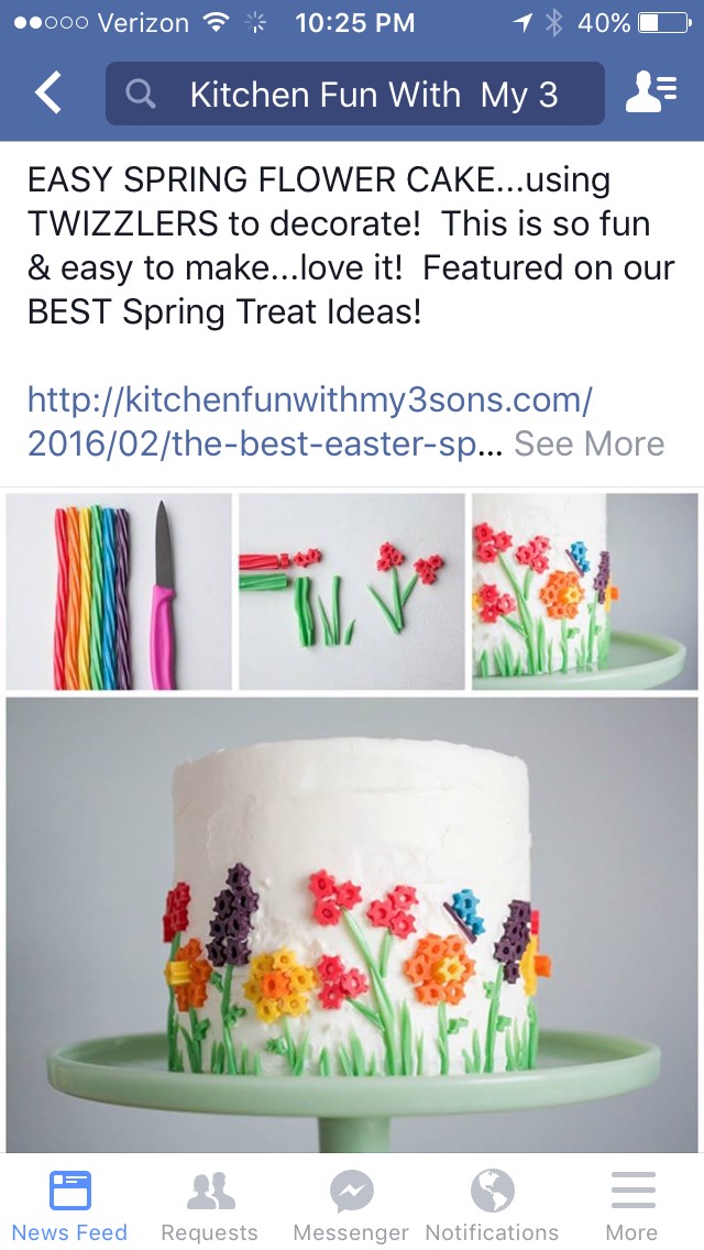 Cute Spring Flower Cake #Springfoward