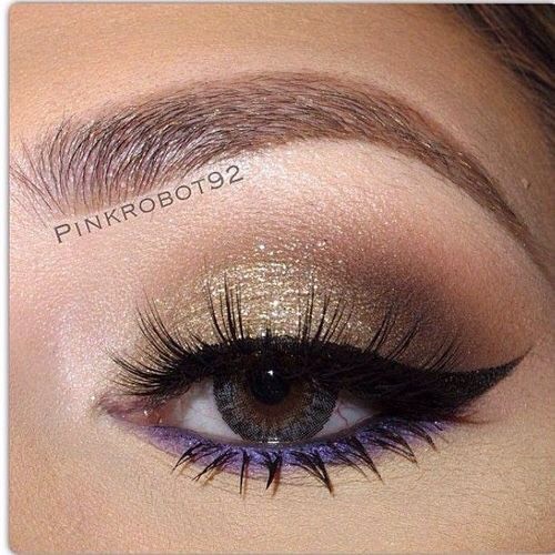 Festive Glitter Eye Makeup 