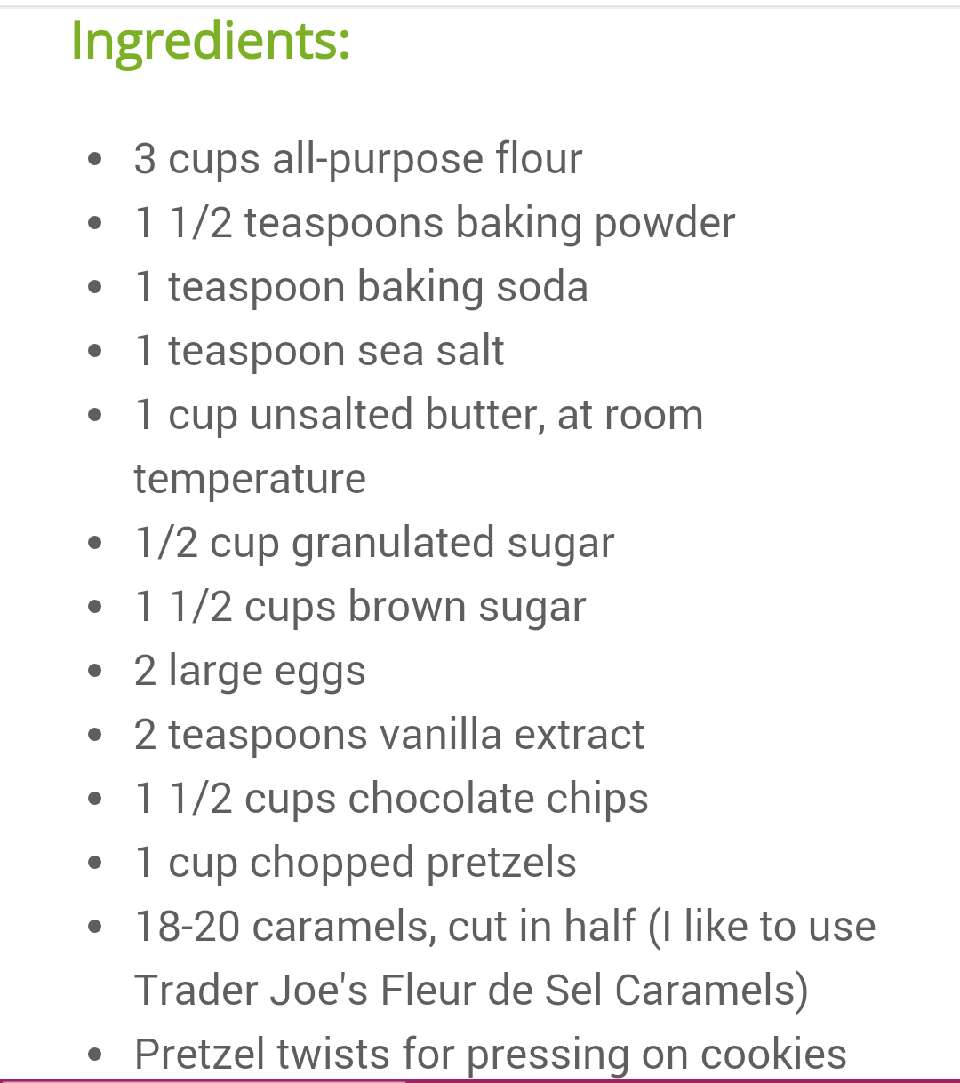 Salted Carmel Pretzel Chocolate Chip Cookies!