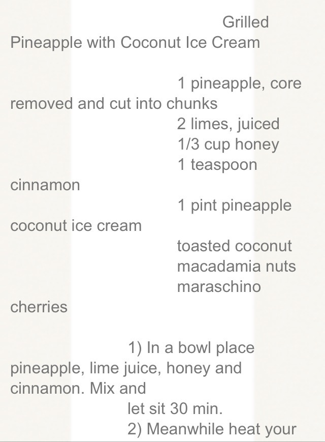 🍨🍍Grilled Pineapple With Coconut Ice cream🍍🍨