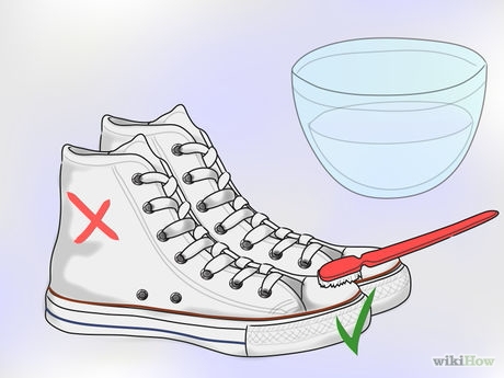 Bleach is a known whitener, but it is also a harsh chemical. As such, you should only use just as much as you need to avoid damaging your shoes. You should also only use it on the rubber portion of the shoe and not on the canvas part.