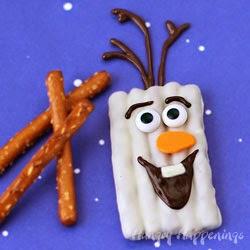 Chocolate Pretzel Snowman Craft 
