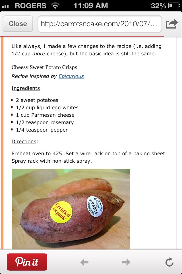 Cheesy Sweet Potato Crisps!