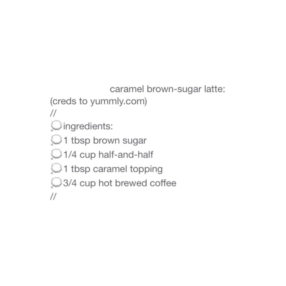 Brown Sugar Carmel Latte Recipe!