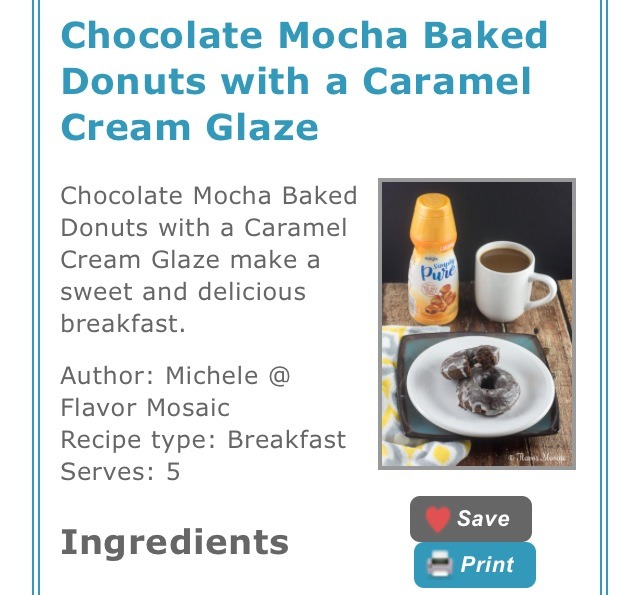 Chocolate Mocha Baked Doughnuts With A Caramel Cream Glaze!