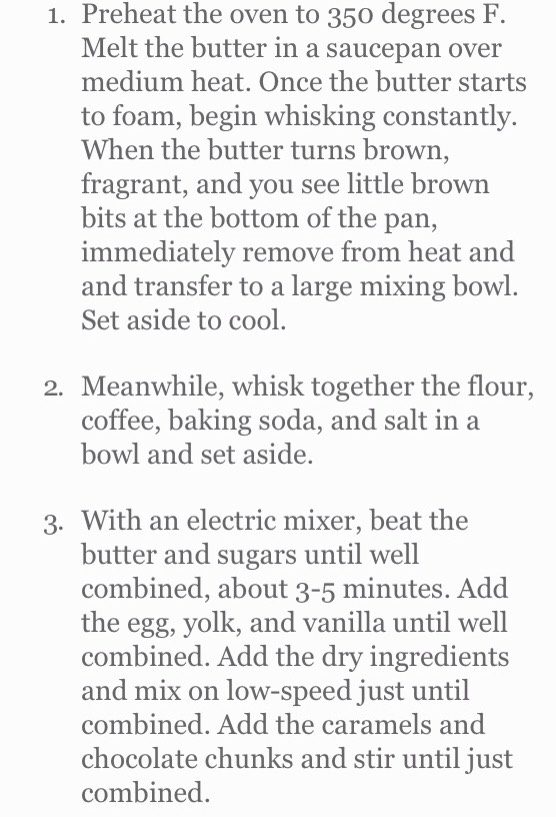 Brown butter salted caramel mocha cookies