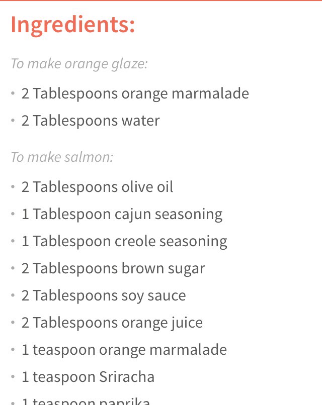 Orange Glazed Cajun Salmon 