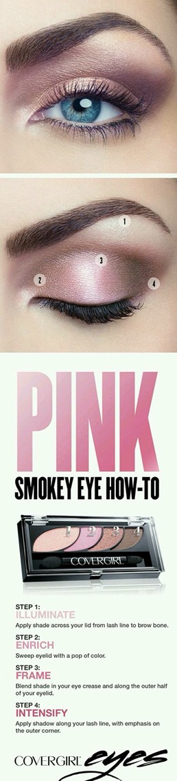 Beautiful Pink With Brown Smokey Eye Shadow Looks