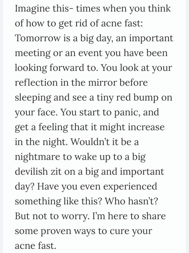 π Get Rid Of Acne Overnight π