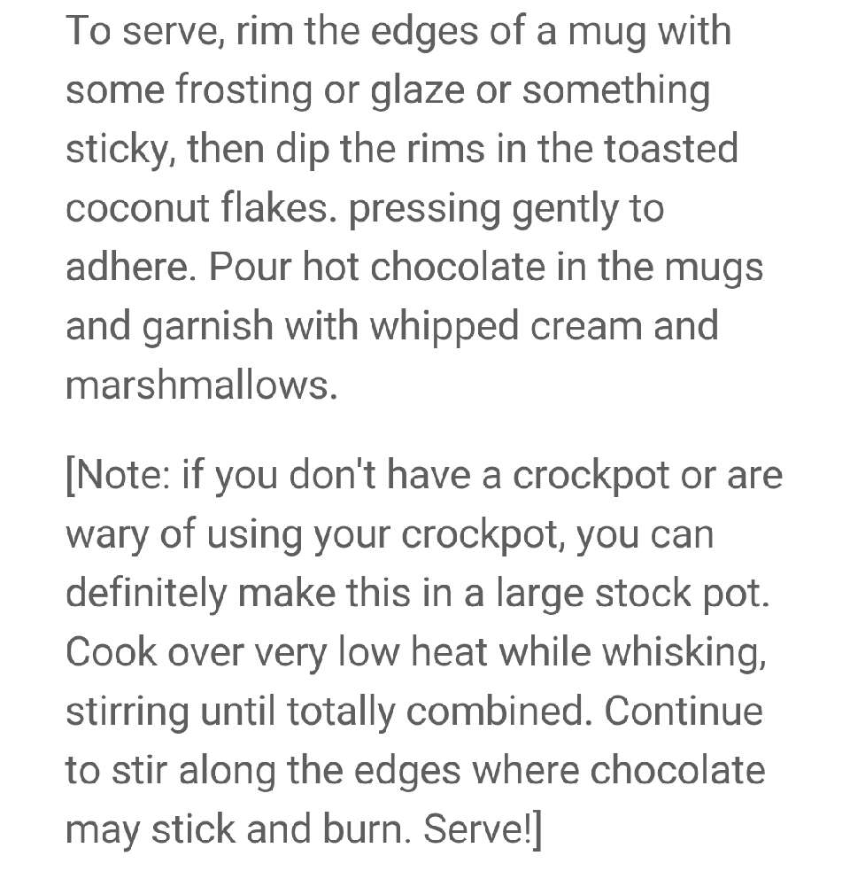 Creamy Coconut Hot Chocolate!!!