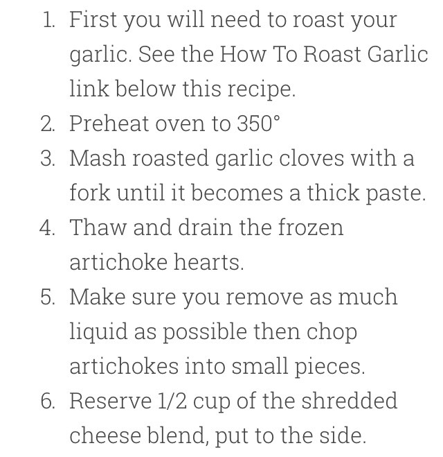 Artichoke And Roasted Garlic Dip