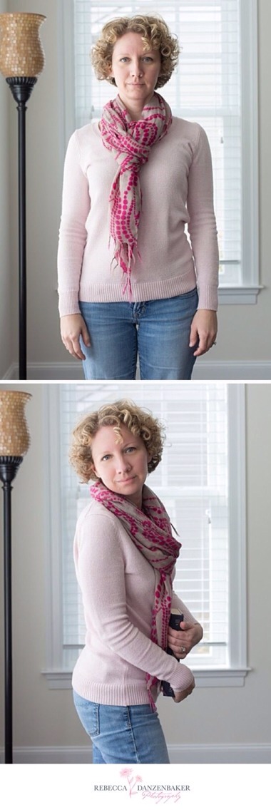 It makes sense. Standing straight into the camera can make you look frumpy. Standing at a 3/4 turn or even with your body to the side is much more flattering, especially if you’re with a group of people; it cuts your size in almost half.