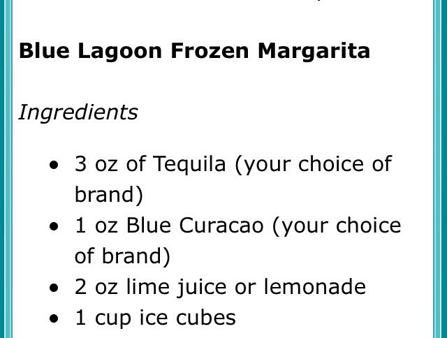 Blue Lagoon Drink And Blended Slush Blue Lagoon!!! 😍😍