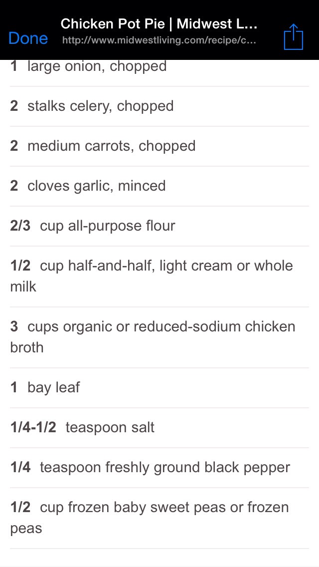 Recipe: Chicken Pot Pie 