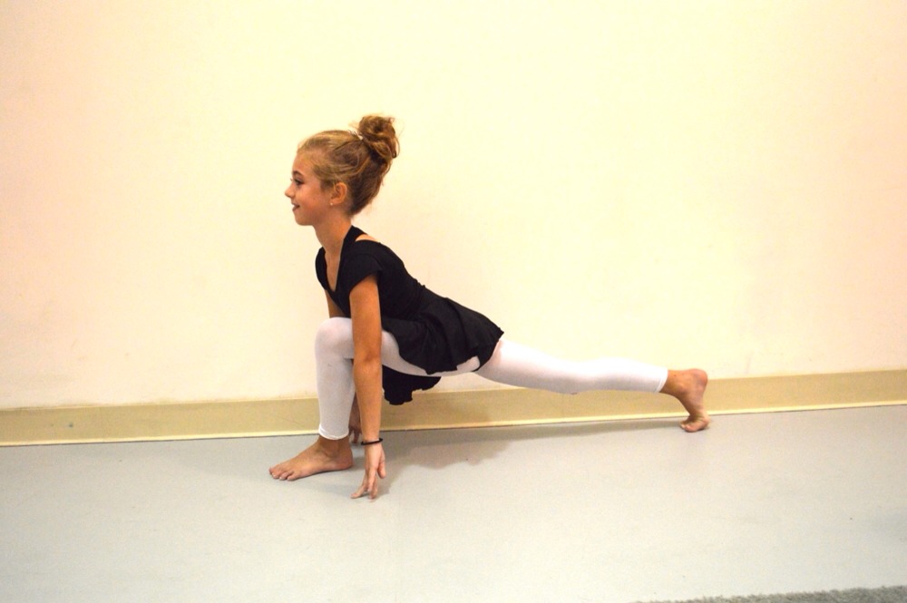 LUNGES. go down on elbows to stretch further.