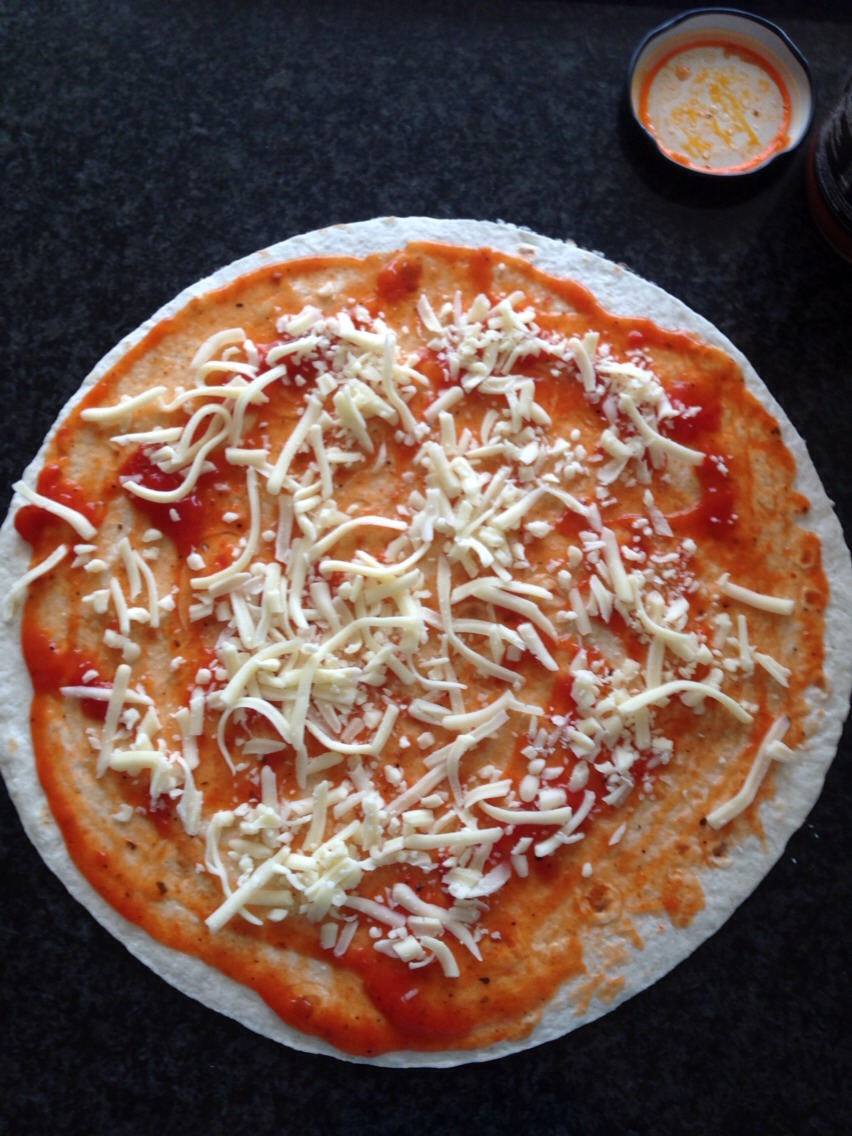 As cheese and your favourite toppings, I don't like too much cheese in mine so this is perfect!
