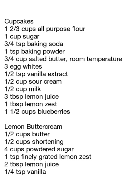 Blueberry Cupcakes With Lemon Buttercream!
