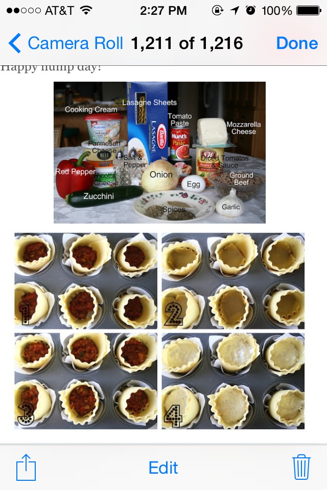 ✨✨Yummy Lasagna Cups✨✨😋🍝