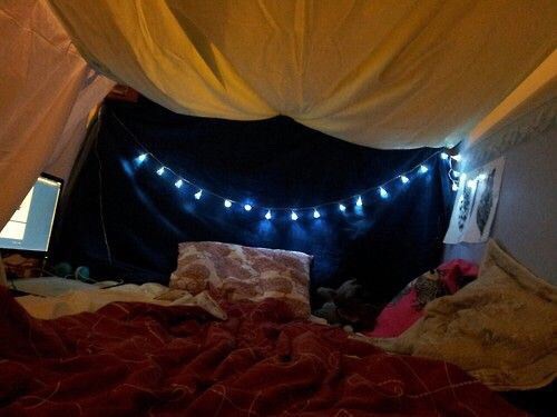 Turn your room into a comfy fort made of pillows blankets couch cushions etc