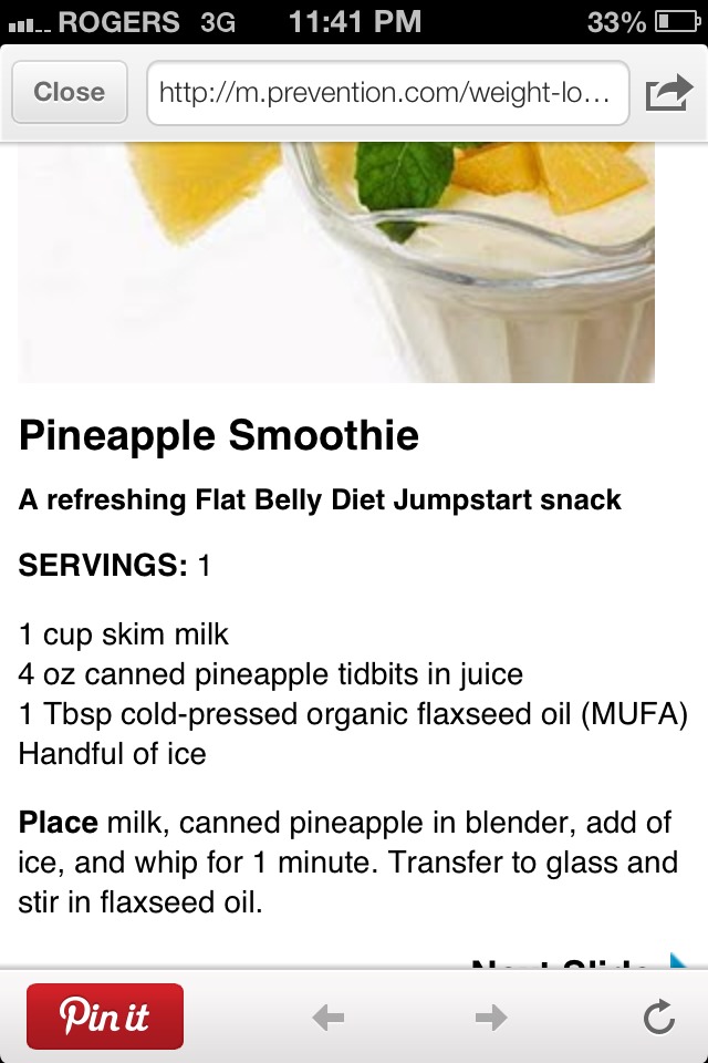 Flat Belly Pineapple Smoothie Recipe!!