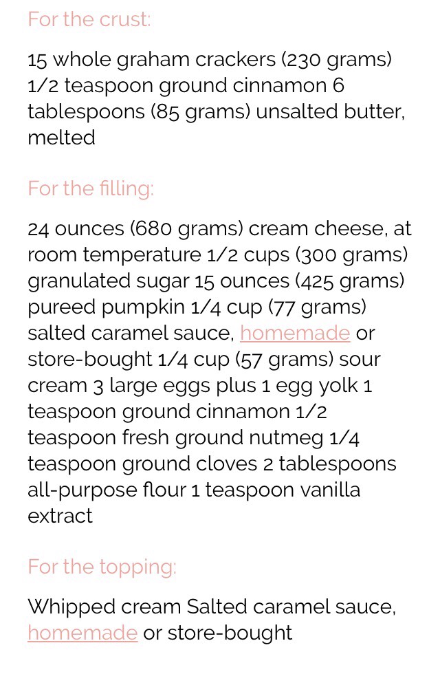 Salted Carmel Pumpkin Cheesecake 
