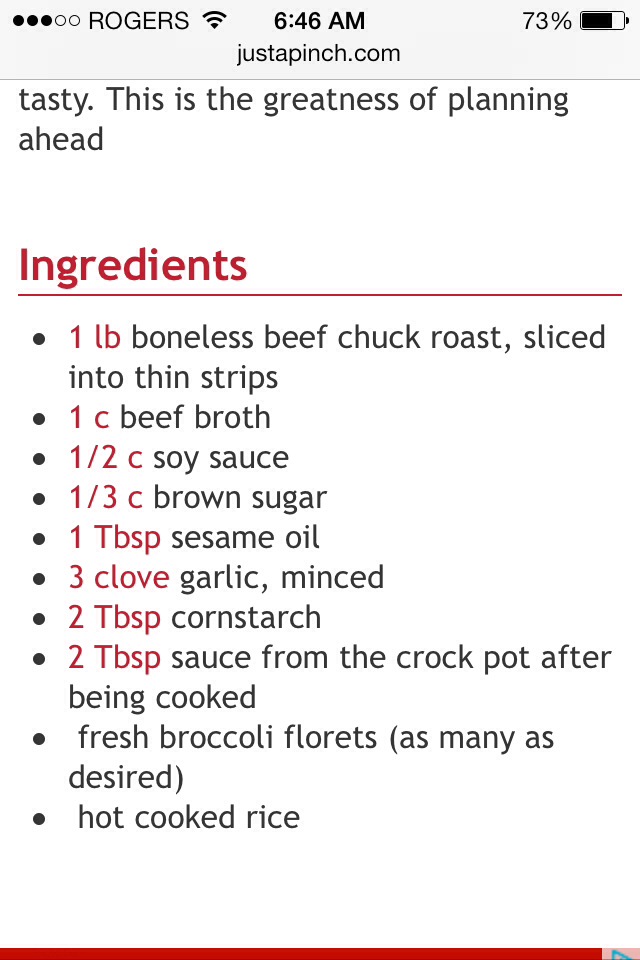 Slow Cooker Beef And Brocolli